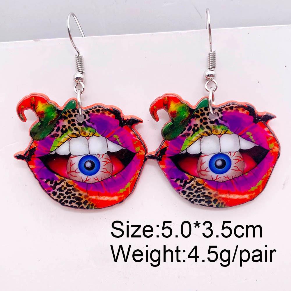 Spooky Halloween Pumpkin Ghost Witch Acrylic Earrings