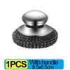 6/1Pcs Pot and Dish Brush Stainless Steel Round Handle Steel Ball Household Rust Removal Cleaning Tool Kitchen Utensils Scrubber