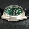 VINTAGE SEIKO 5 AUTOMATIC 7009A JAPAN MENS GREEN COLOR DIAL WATCH A708759-1