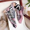 New fashion silk square scarf women's autumn and winter warm zebra double-sided silk hair silk scarf high-end shawl