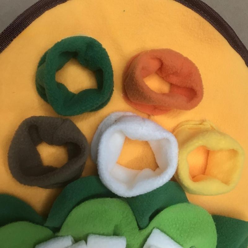 Haustier-Slow-Feeding-Schnüffelmatten für Hunde Fördern gesunde Essgewohnheiten und Riechen-Anreicherung Blumen-Design Slow Feeder