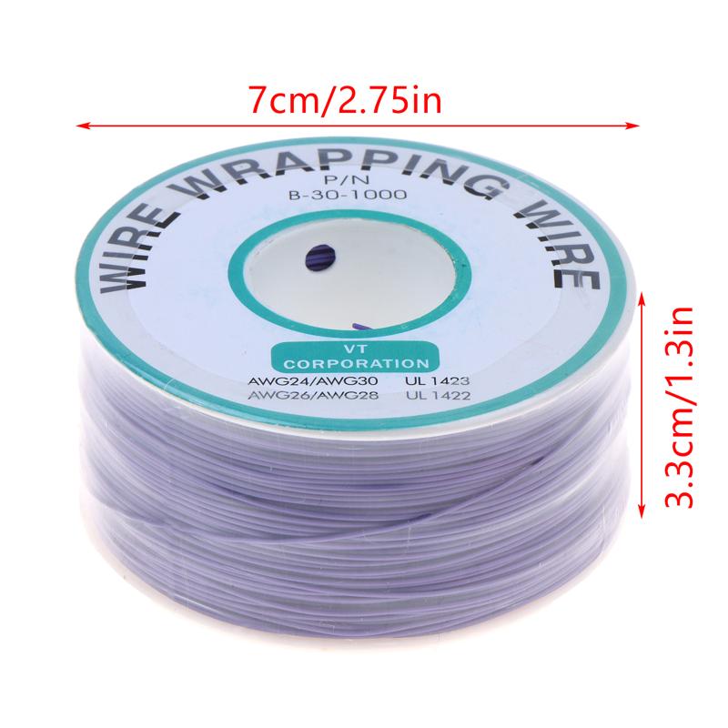 11 Colors 250M 30Awg Wire Wrapping Wire B-30-1000 Ul1423 Tinned Copper Solid Pvc Jumper Insulation Cable Ok Wire