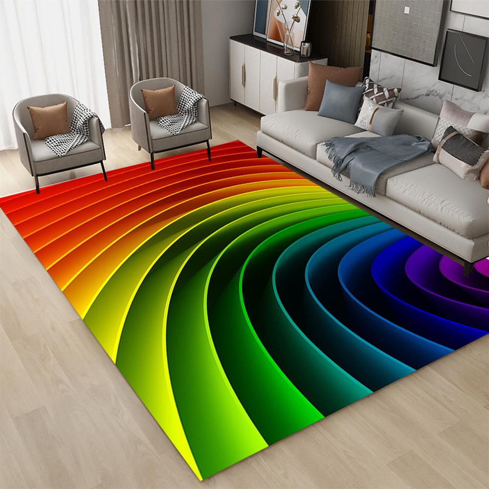 3D LED Lights Illusion Rug for Living Room Washable Floor Lounge Large Area Non Slip CarpetsTeen's Kids Boy Girl Room Decor Rug