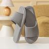 Unisex Simple Solid Color Striped Home Slippers Women Comfy EVA Flat Non Slip Bathroom Slippers Ultralight Travel Hotel Slippers