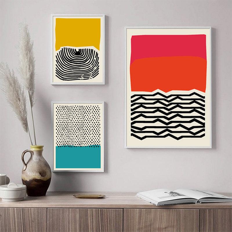 Wall Art Canvas Painting Home Decoration Modern Multicolored Abstract Geomotric Picture Prints Nordic Posters Modern Living Room