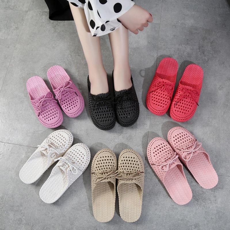 Slippers Summer Cute Baotou Cave Home Indoor Non-slip Soft Bottom Student Cool Slippers