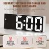 Digital Alarm Clock Led Electronic Clock Snooze Temperature Adjustable Brightness Control For Home Bedroom Office