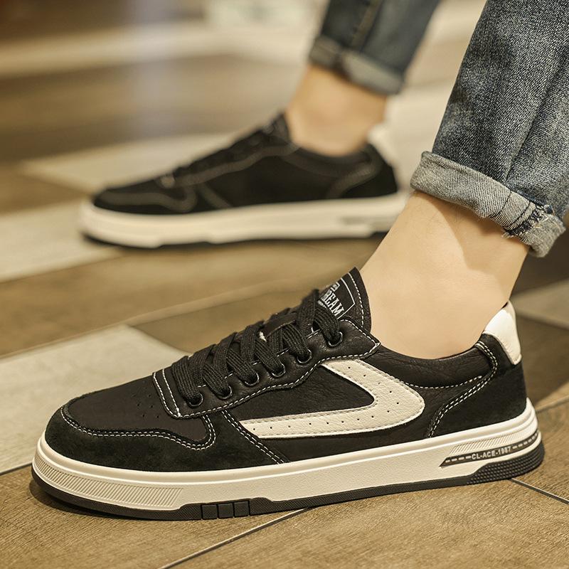 

High quality men s shoes 2025 autumn leather breathable low-top board shoes men s deodorant sports versatile casual shoes men 44