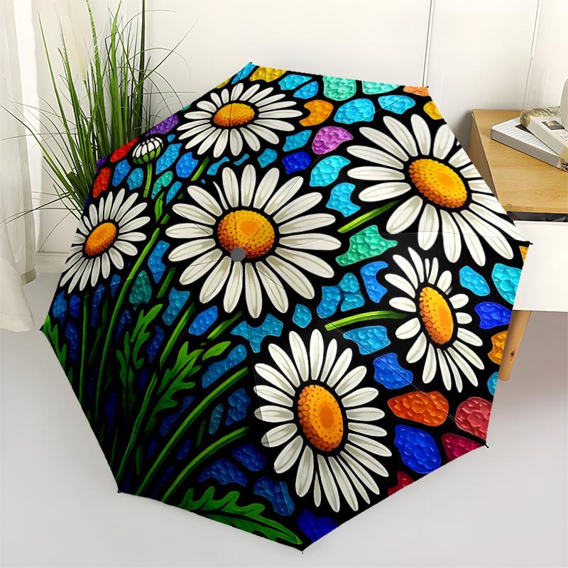 1pc Floral Pattern Automatic Open/Close Umbrella Compact Folding Umbrella, All-Season Portable Umbrella for Women/Men F1124284