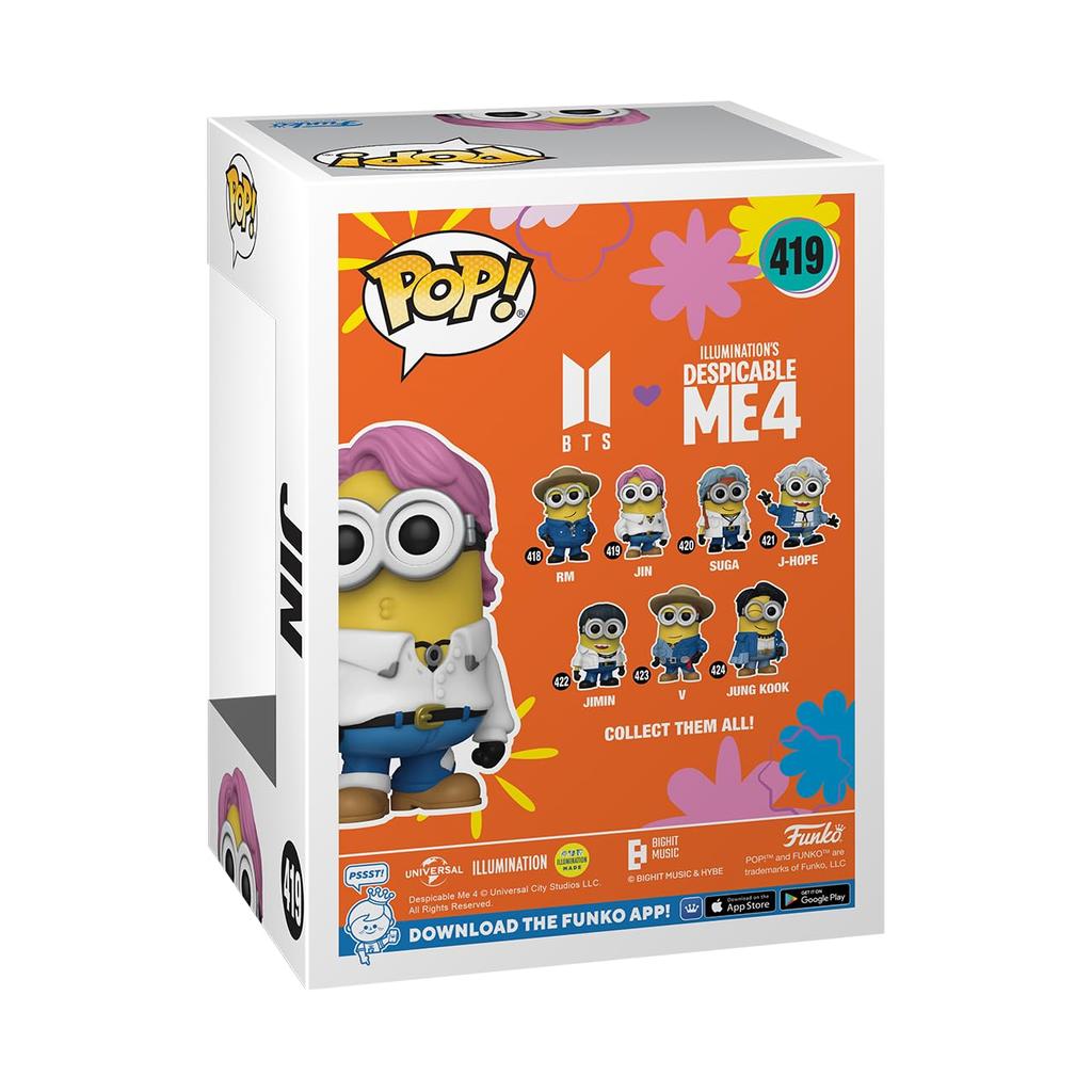 Minions X BTS Bangtan Boys Figure Funko Funko Funko Minions X BTS JIN Funko POP! Rocks - POP! (MINION)