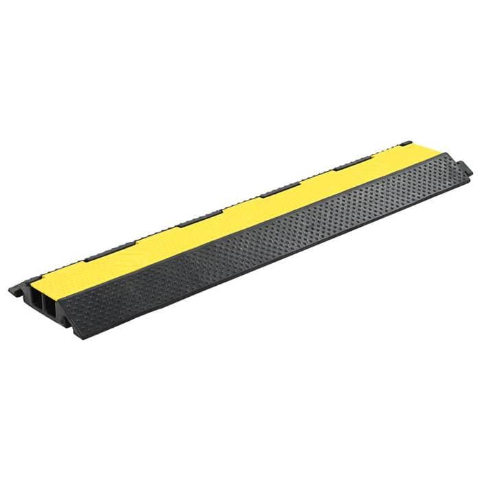 VidaXL Rampe de protection de câble 2 canaux caoutchouc 101,5 cm 142834