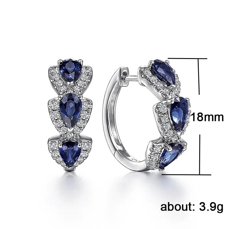 Elegant Drop Earrings with Zirconia Crystal Stones Luxury Geometric Dangle Earrings for Women