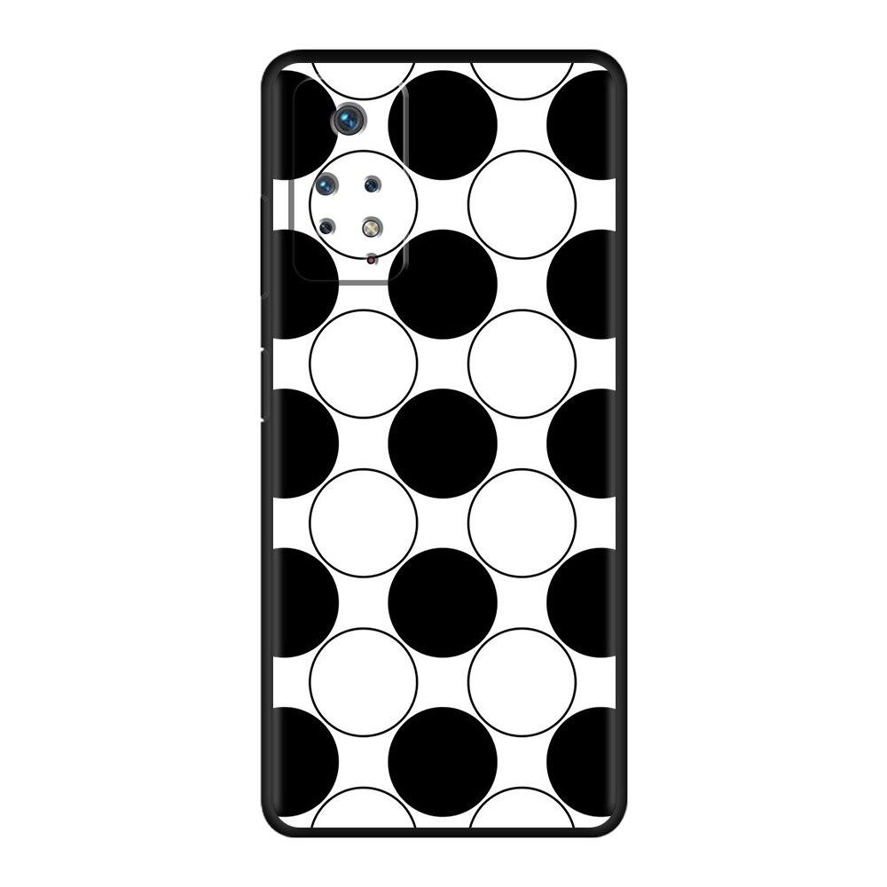 Funda celulară din silicon cu buline alb-negru pentru Redmi Note 9T 9A 9 10 9S 8 K40 9C 7 11 Pro 10C 8T K40S