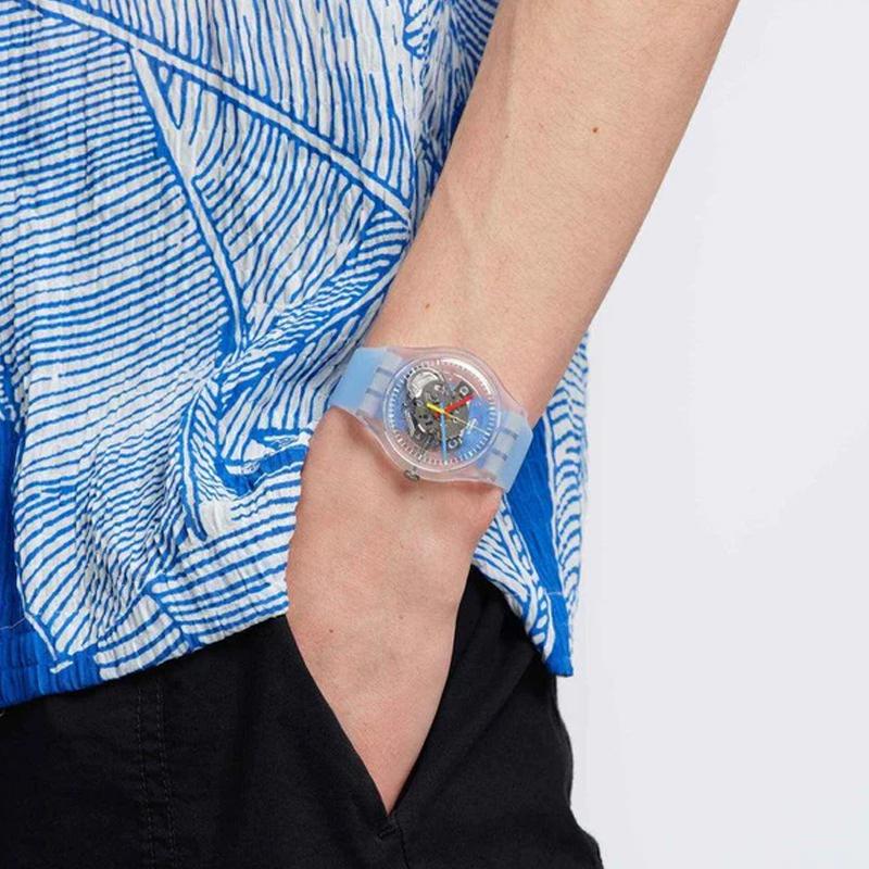 Swatch Unisex 41mm Skeleton Watch SUOK156 SUOK156