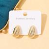 European and American ins geometric simple stud earrings acrylic niche high-end gold-plated earrings women's
