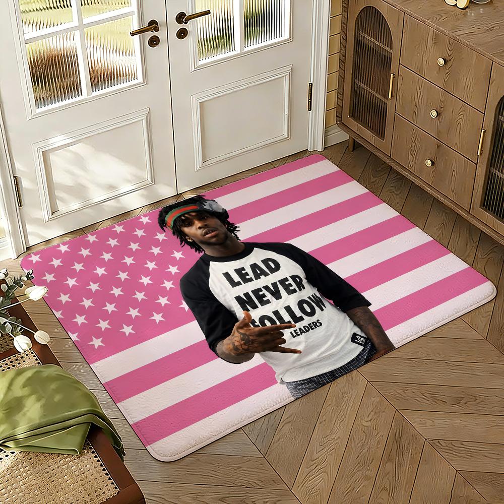 Rapper C-Chief Keef Music Floor Mat Soft Thickened Absorbent Non-Slip Bedroom Living Room Door Mat Home Decor Flannel Rugs