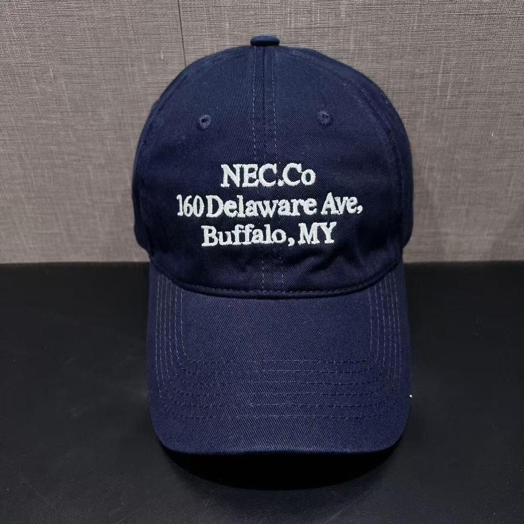 Korean Retro American Baseball Cap with Letter Embroidery - Soft, Face-Slimming Duckbill Hat for Men and Women