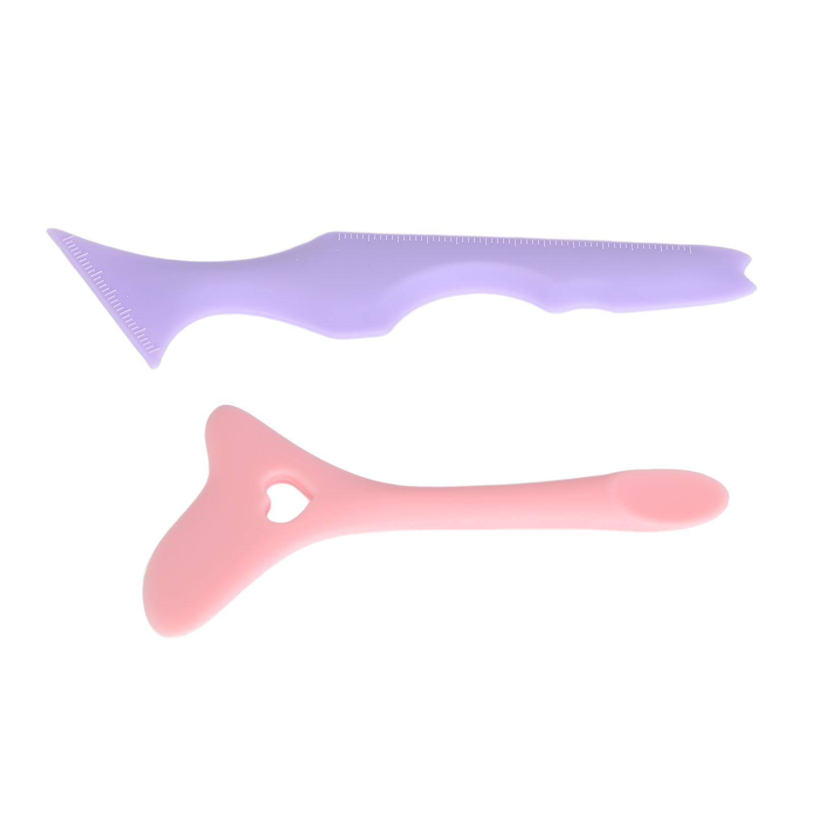 

Шаблон для подводки глаз 5 в 1, линейка красоты, многоцелевой силиконовый инструмент для макияжа глаз, бровей, ресниц