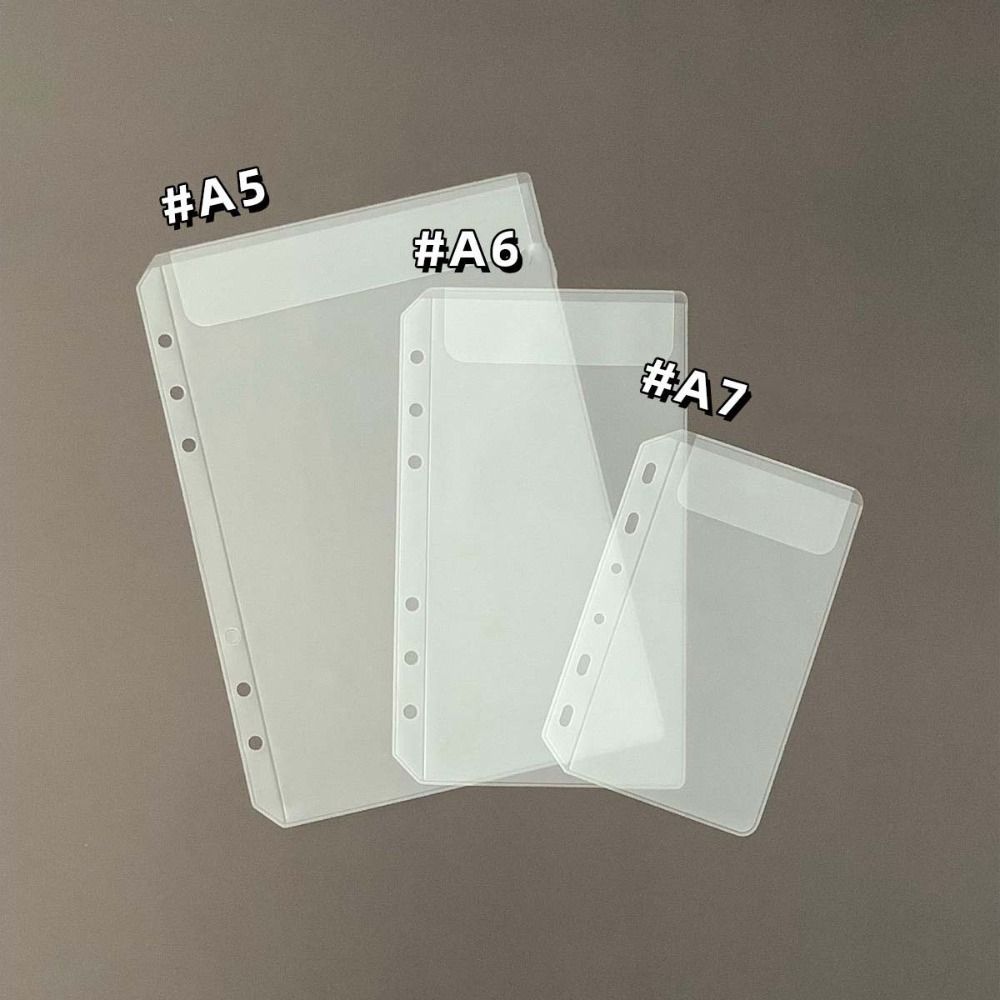 10Pcs Transparent Loose-Leaf Notebook Refill Paper A7 A6 A5 A4 PVC Spiral Binder Divider Page Separator Files Reports Binder