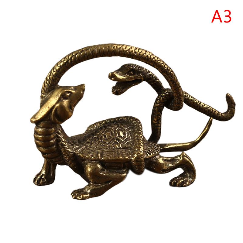 Mosiężne Figurki Błękitnego Smoka, Białego Tygrysa, Vermillion Bird, Czarnego Żółwia Szczęśliwe, Pomyślne Zwierzę Ozdoba na Biurko do Biura