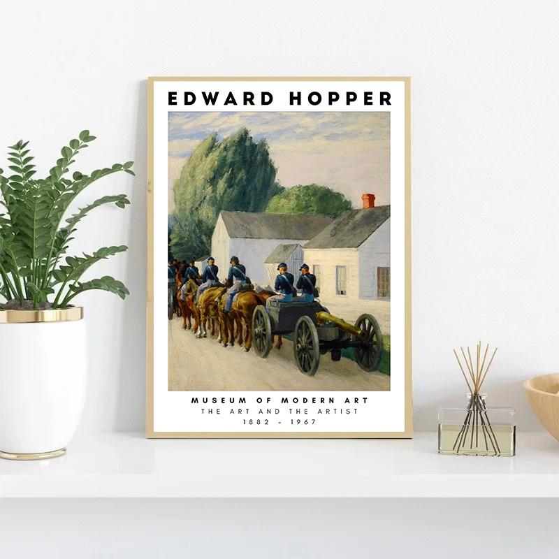 Edward Hopper Museum Exhibition Abstract Posters and Prints Canvas Painting Wall Art Picture for Living Room Home Decor Cuadros