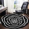 1pc Star Vortex Office Round Area Rug,  Mat Suitable For Office, Under Office Chairs Bedroom Living Room Home Decor, Room Deco