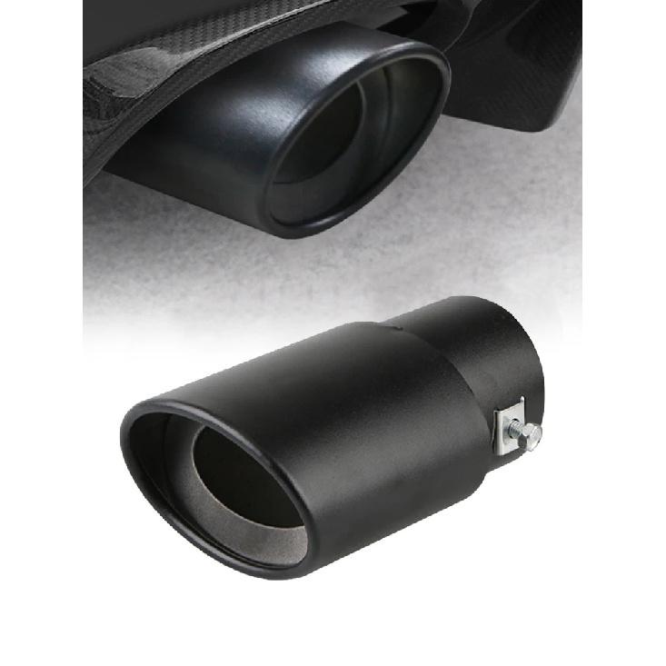 1PCS 2.5" Inlet Car Auto Exhaust Muffler Tip Pipe  Stainless Steel Chrome Trim Rear Tail Throat For Most Cars