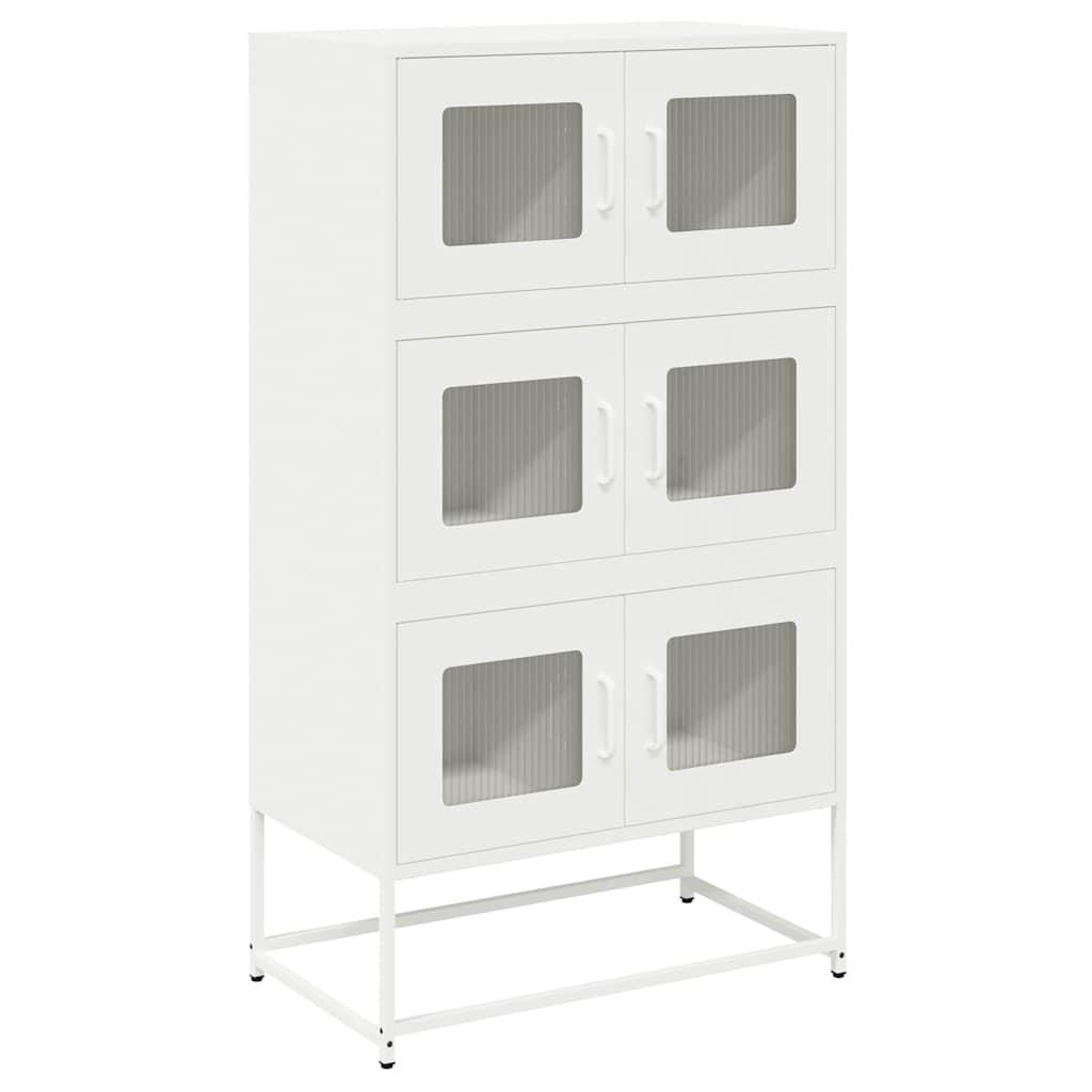 Highboard White 68 X 39 X 123 Cm Steel