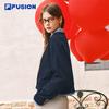 FILA FUSION Women's Faux Two-Piece Short Pullover Sweatshirt