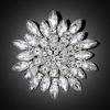 Luxus Damen Mode Blume Brosche Kristall Strass Schmuck für Hochzeit Brosche Party Geschenk