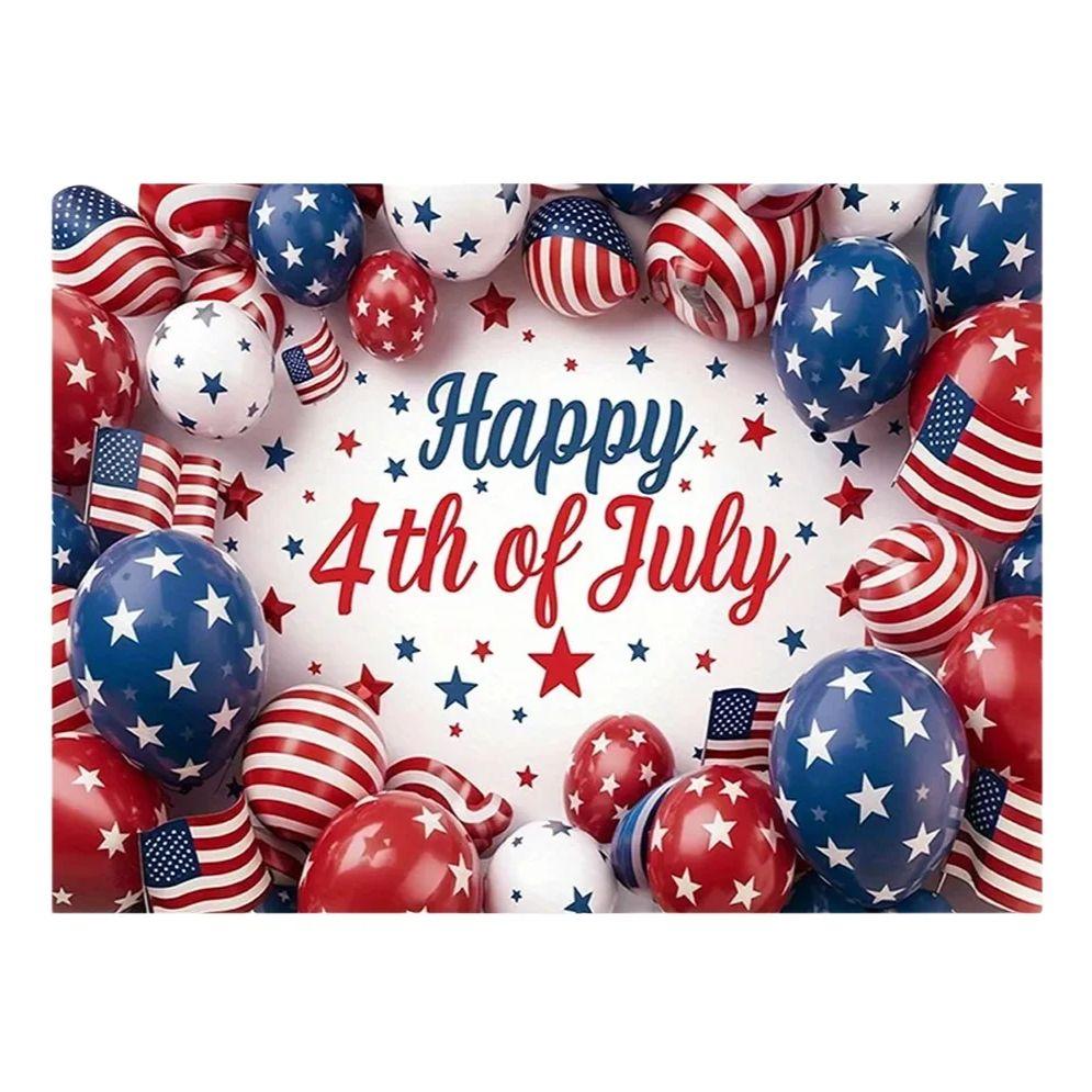 

1pc 4th of July Patriotic Tapestry Polyester 2D Print Versatile Wall Decor for Bedroom Porch Dorm USA Flag Balloon Art 74x94cm(29x37in)