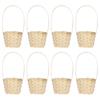 8 st Premium Mini Vävda Korgar Unik Design Bärbar Förvaringskorg för Blommor Gåvor Hantverk Godis Organisation Lantlig Dekor
