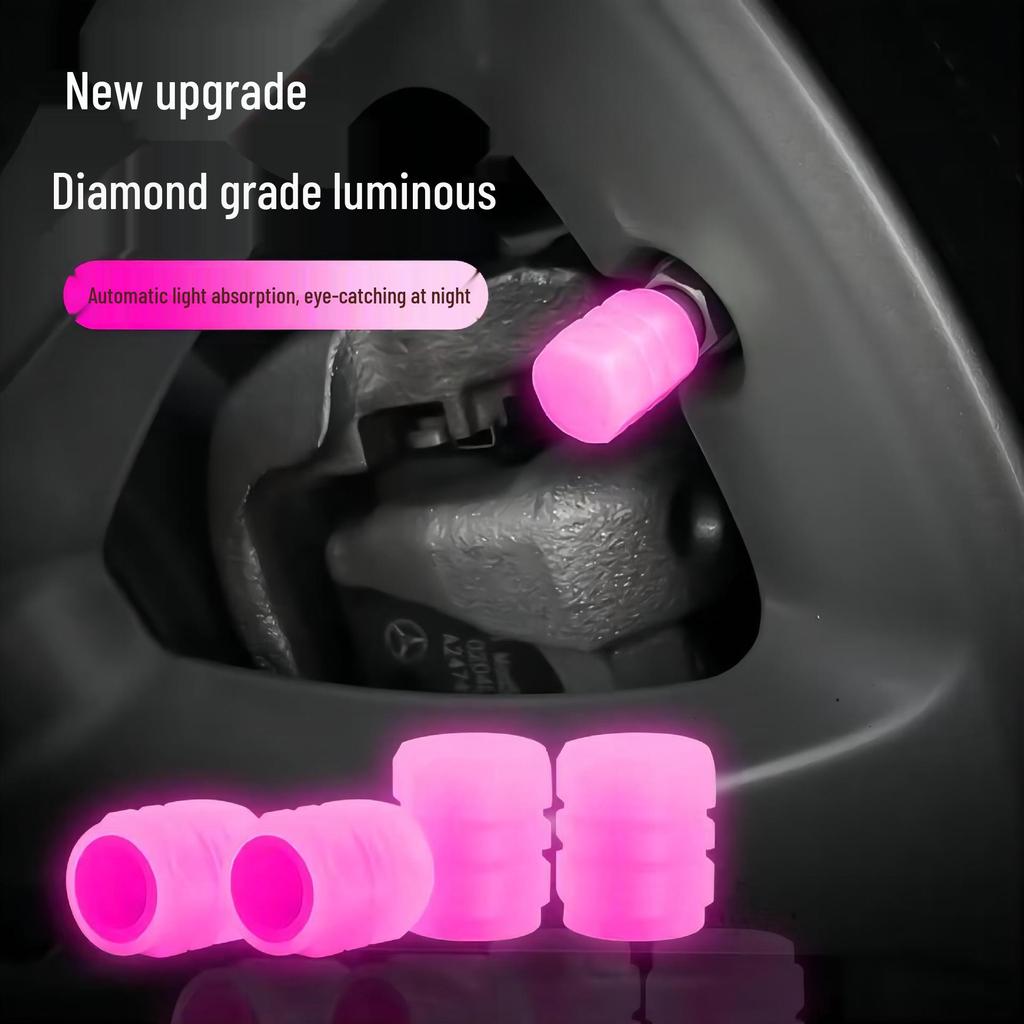 Luminous Valve Stem Cap for Cars, Bikes, and Motorcycles