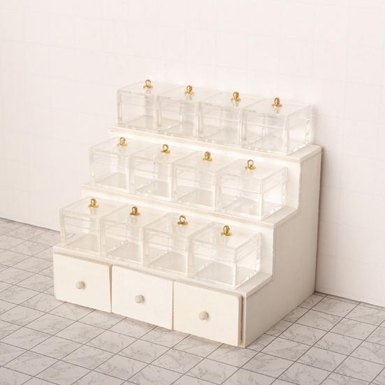 1 Satz 1:12 Puppenhaus-Ausstellungsregale, Miniatur-Supermarkt, Lebensmittel- und Süßigkeiten-Ausstellungsregale für Puppenhaus-Zubehör