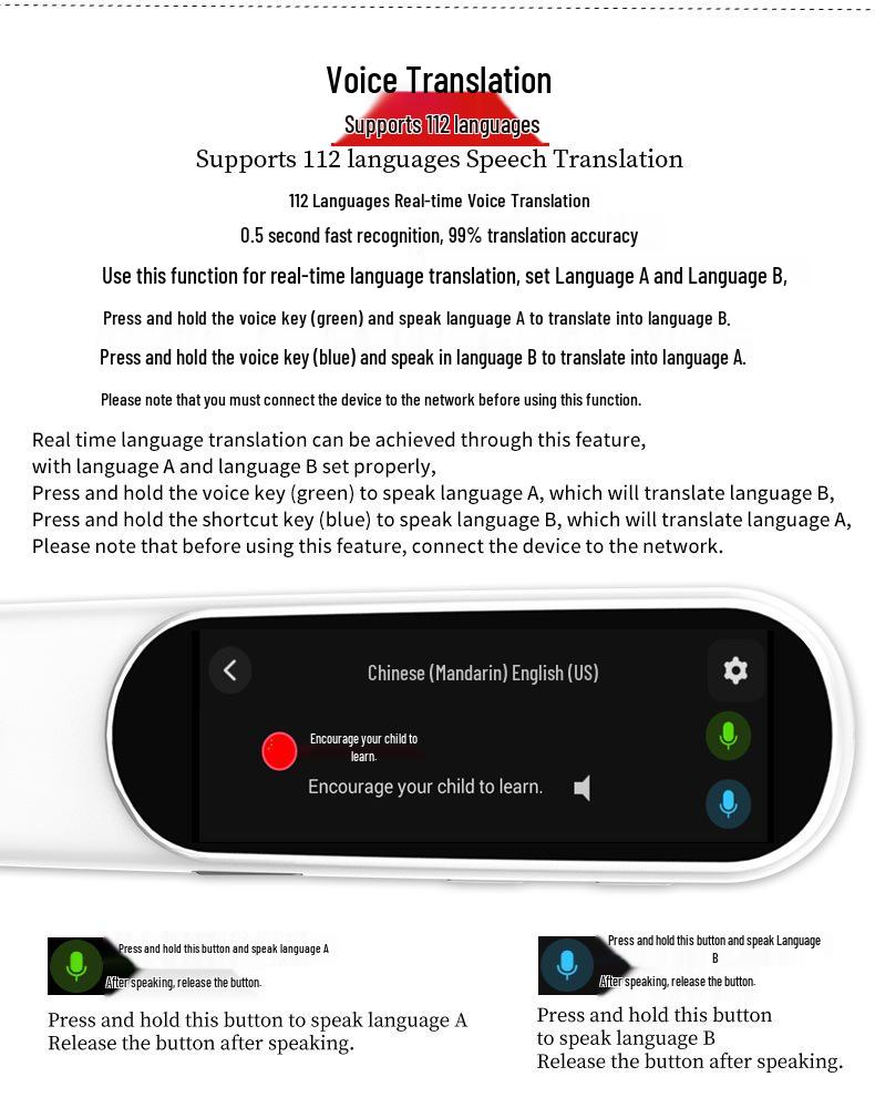 Dr. Bi Multilingual Translation and Reading Pen - International Version