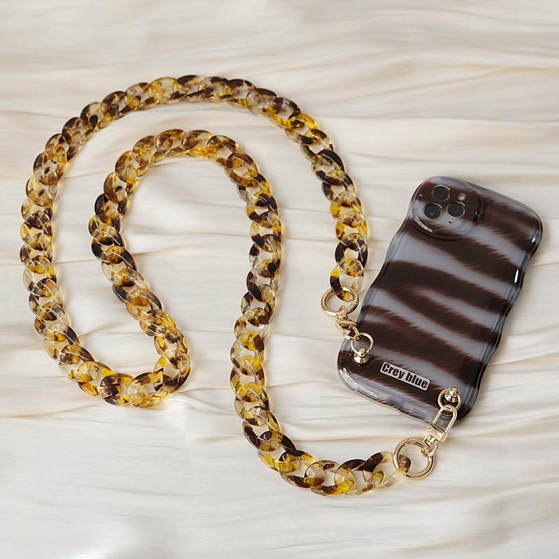 Nové príslušenstvo k telefónu Odnímateľné časti Retiazka Candy Crossbody Živica Luxusný remienok Ženy Puzdro na telefón Retiazky na akrylové rameno