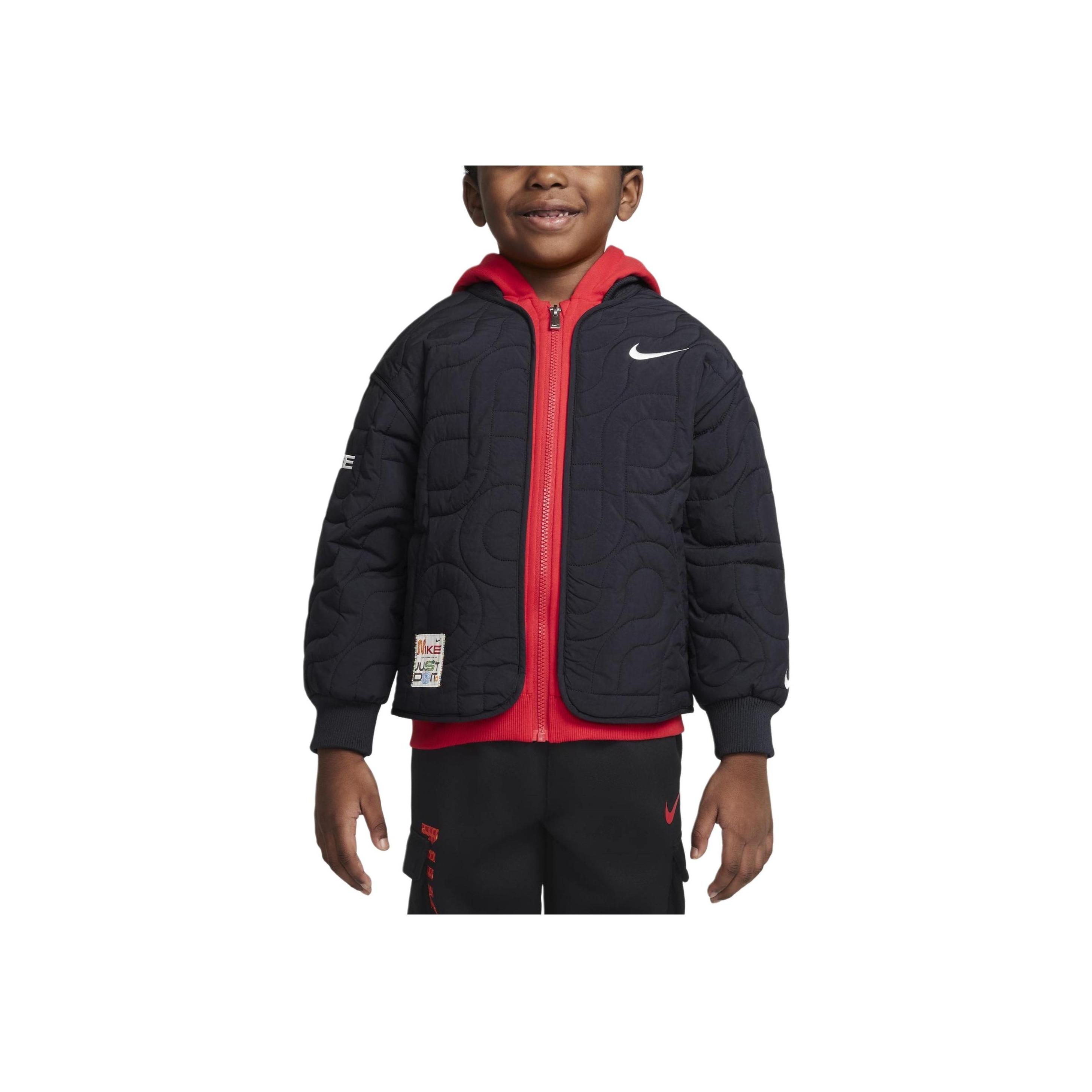 

Nike Snake Welcoming Series Woven Warm Drop Shoulder Jacket Kids Jacket Black IF3712-010 L
