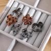Coffee-Colored Matte Claw Clip for Wispy Bangs - Small Hair Accessory for Top of Head or Side Decoration