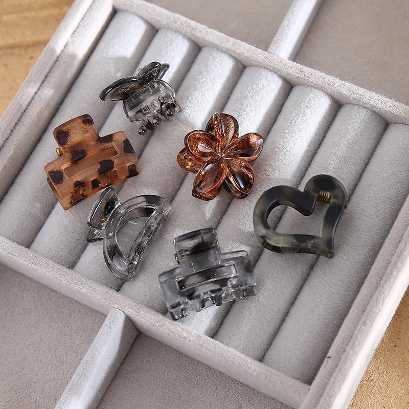 Coffee-Colored Matte Claw Clip for Wispy Bangs - Small Hair Accessory for Top of Head or Side Decoration