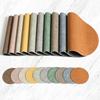 Nordic Two-color Cloth Pattern Leather Placemat, Dining Table Mat, Plate Mat, Heat Protection and Insulation Certification