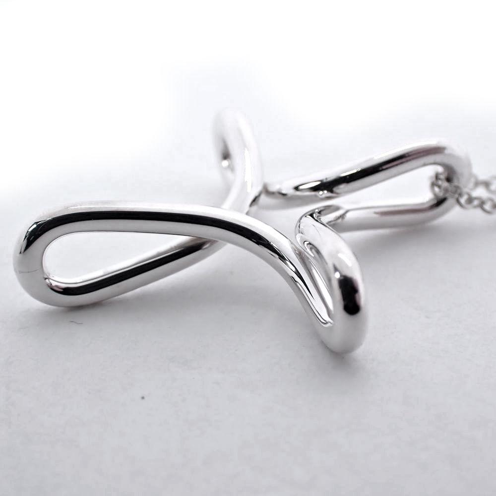[Used] TIFFANY 925 Open Cross Infinity Pendant/g539-28