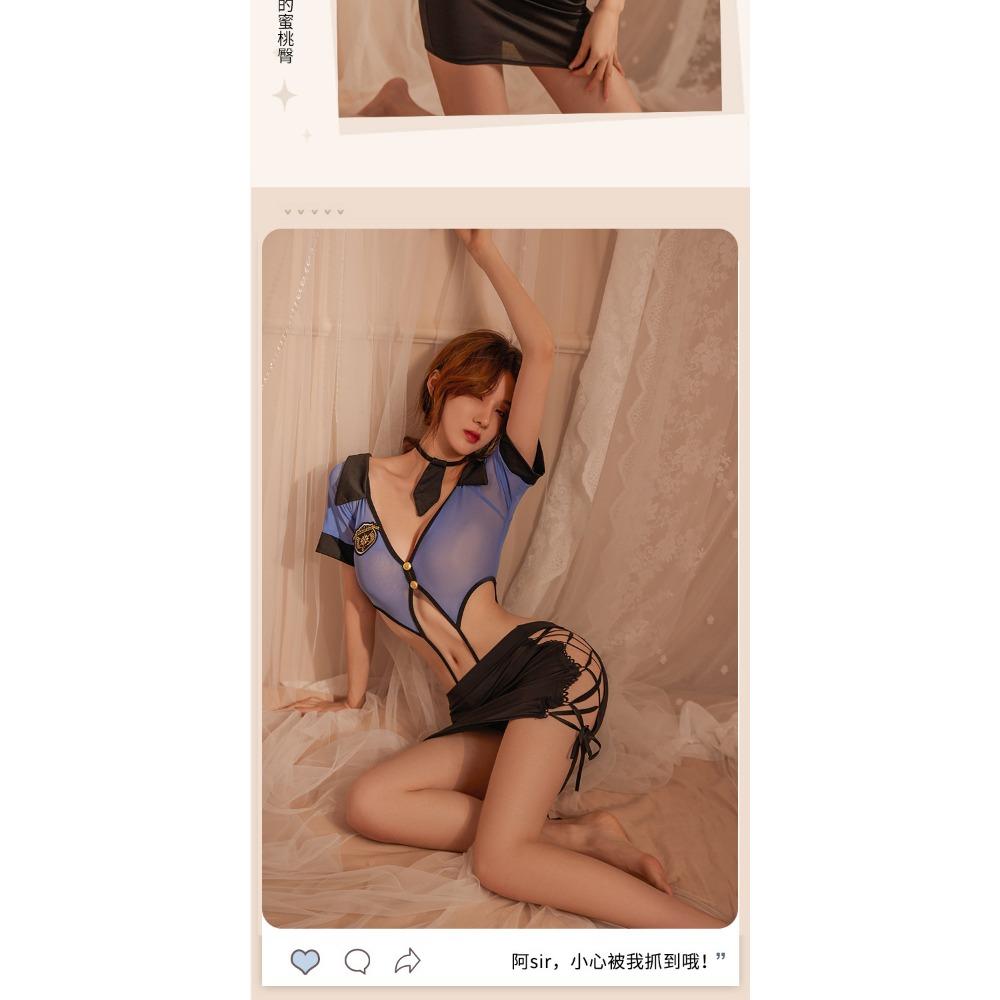 Zimei Night Crisp Underwear Instructor Uniform Temptation Bed Passion Midnight Charm Pajamas One-piece Hip Wrap Skirt Women