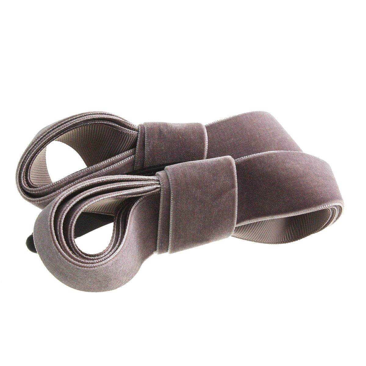 

VINGTAINE Velvet Twist Ribbon Banana Clip Elegant Hair Clip Hair Accessory Mocha [Kobe Vantaine] H7041-MOC-