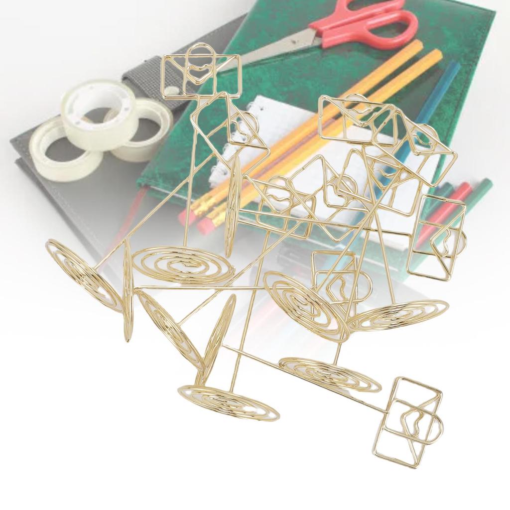 10PCS Table Number Holders Envelope Shape Metal Card Clips for Photo Menu Place Cards Restaurant Wed