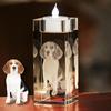 Cadouri Comemorative Personalizate 3D Cristal Foto Suport Lumânare Personalizat Cadouri Comemorative Pentru Mamă, Mamă, Tată, Cei Dragi, Animale de Companie, Câini