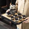 9-Piece Automatic Rotating Ceramic Kung Fu Tea Set