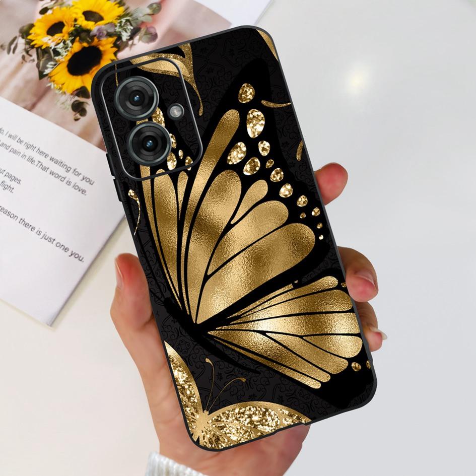 Für Motorola Moto G55 5G Hülle Niedliche Cartoon Katze Tiere Weiches Silikon Stoßfeste TPU Rückseite Handyhülle Für MotoG55 G 55 Funda