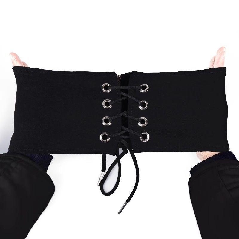 Trendy Waist Black Belt For Women With Chic Adjustable Ties For A Fit Flattering