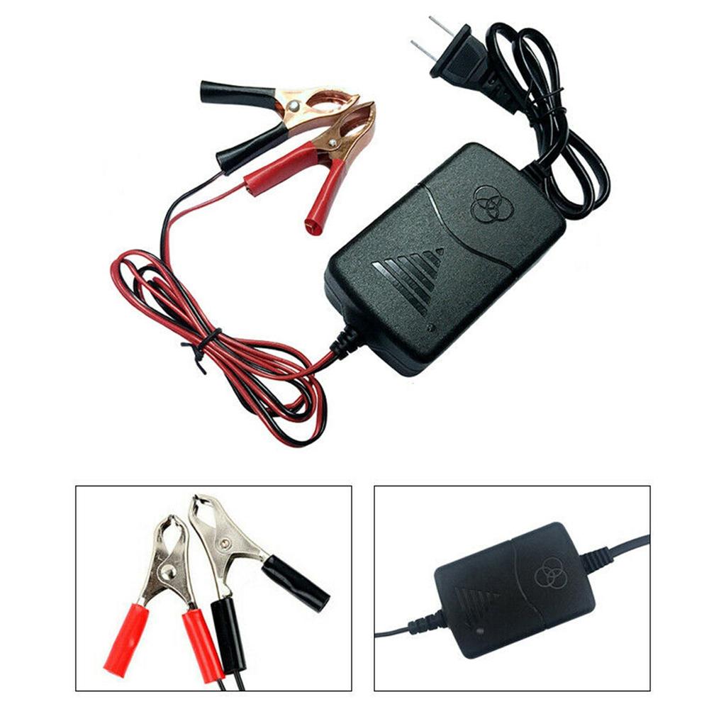 12V Lithium Battery Charger With Alliga-tor Clips Smart Battery Car Charger Maintainer For Truck Motorcycle