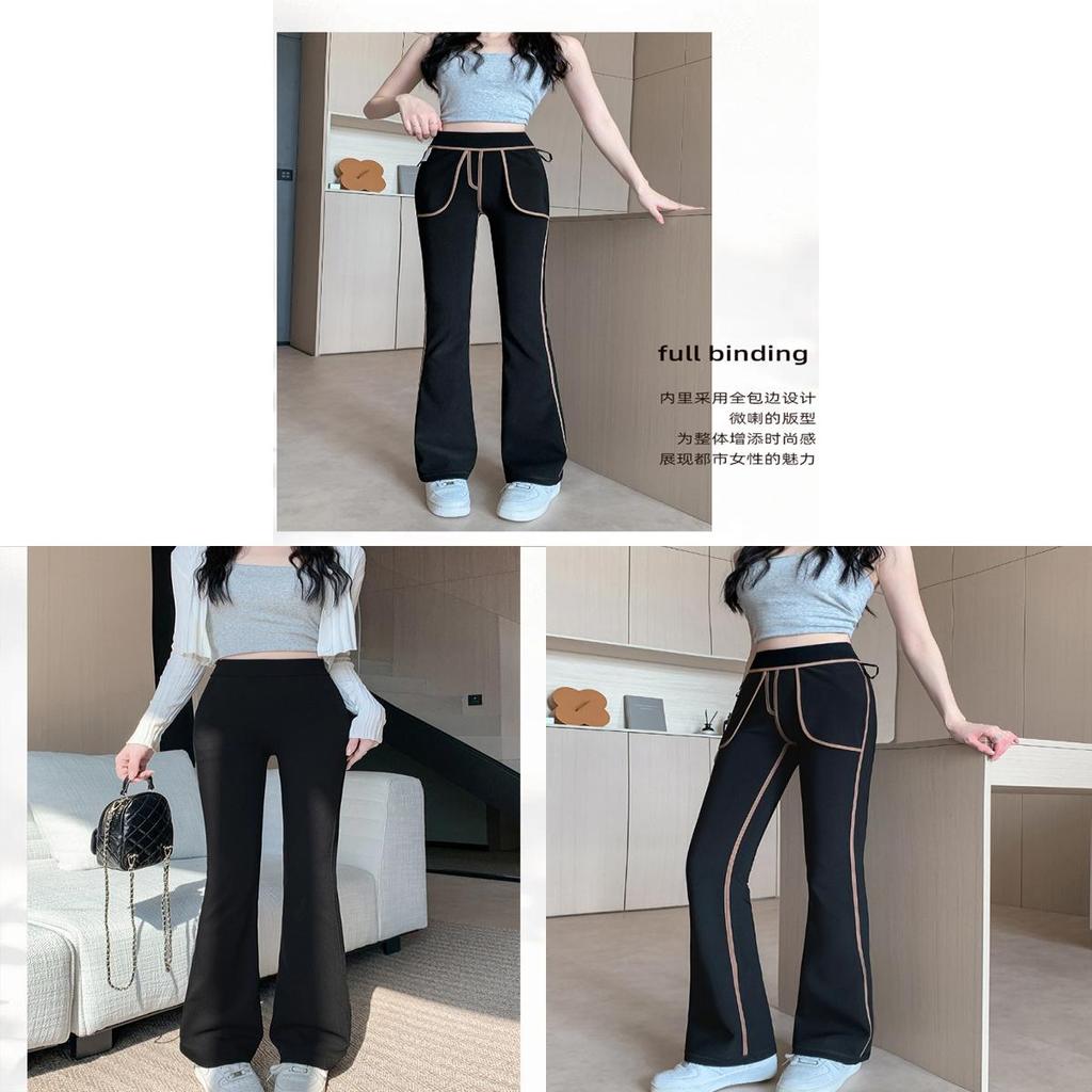 Casual Yoga Pants For Women With High Waist Micro Bell Bottoms For Fall Winter 2025